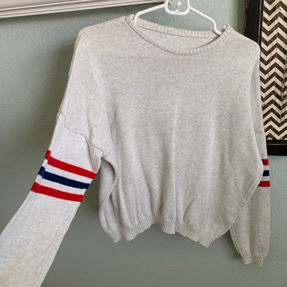 Brandy Melville sweater with blue and red stripes!